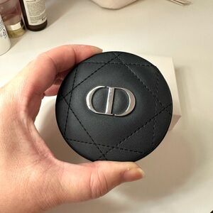 Dior Quilted Black Compact Mirror with Silver Logo - Like new Pocket mirror